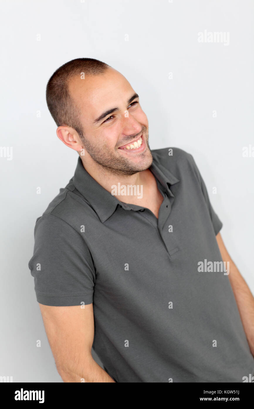Portrait of handsome smiling man Stock Photo - Alamy