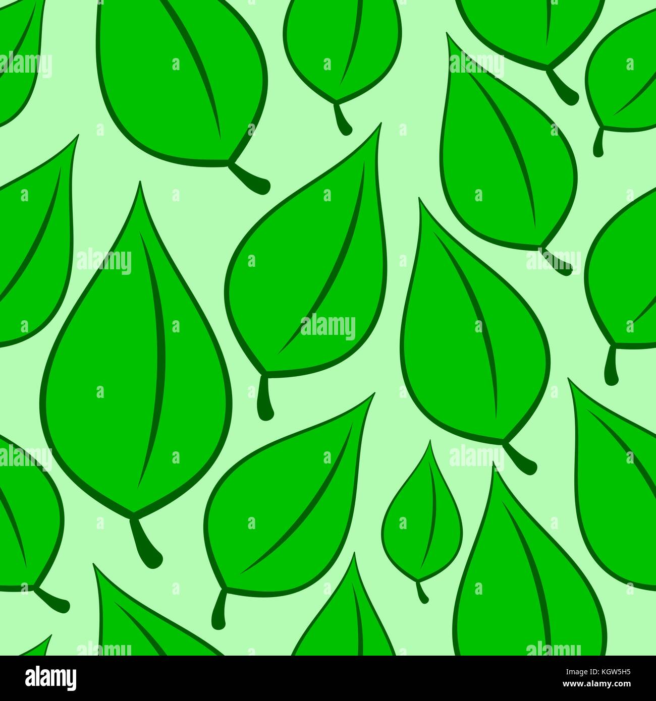 Green Leaves Pattern. Seamless Vector Stock Vector Image & Art - Alamy