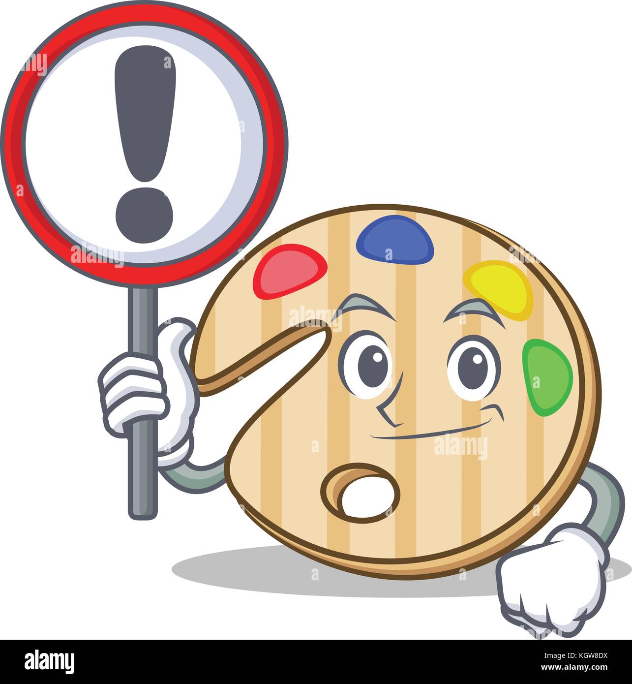 With sign paint palette character cartoon Stock Vector Image & Art - Alamy