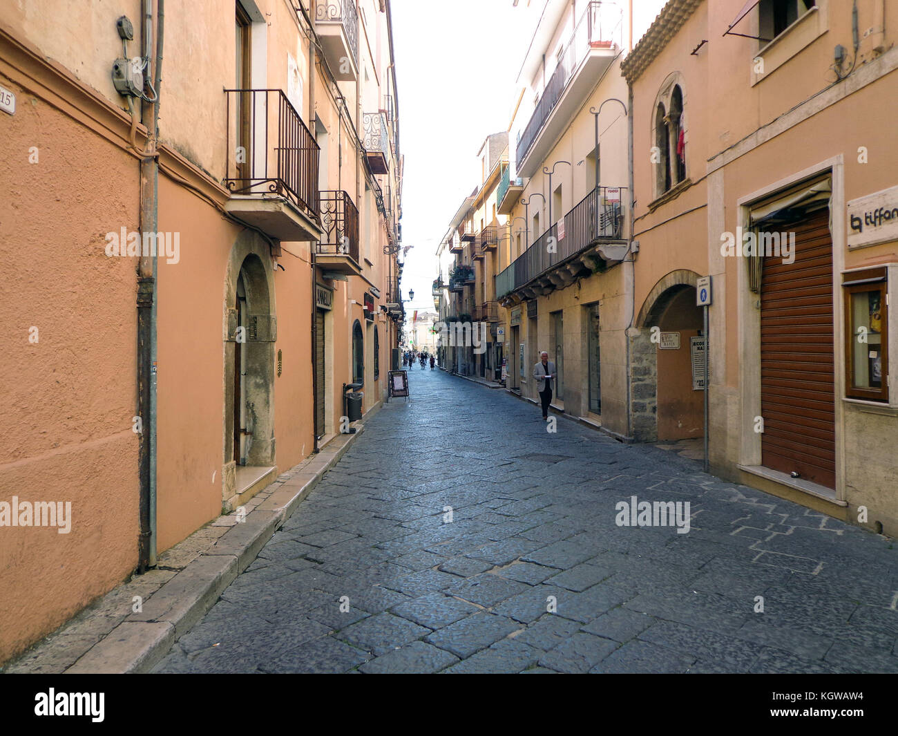 Fondi, Italy - 10 june 2013: Appio Claudio street. Fondi's urban core is located in the south pontino halfway between Rome and Naples. Stock Photo
