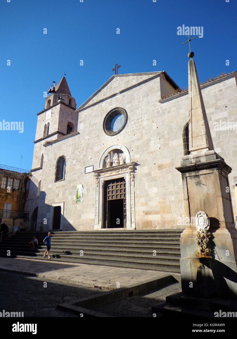 Fondi, Italy - 10 june 2013: Church of Santa Maria in Piazza. Fondi's urban core is located in the south pontino halfway between Rome and Naples. Stock Photo