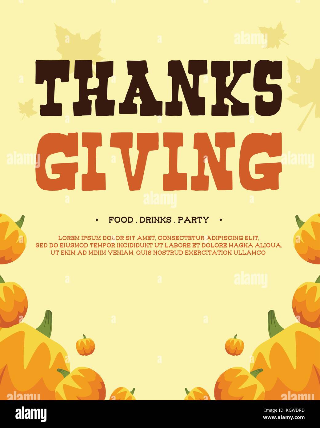Thanksgiving poster style design art Stock Vector Image &amp; Art - Alamy