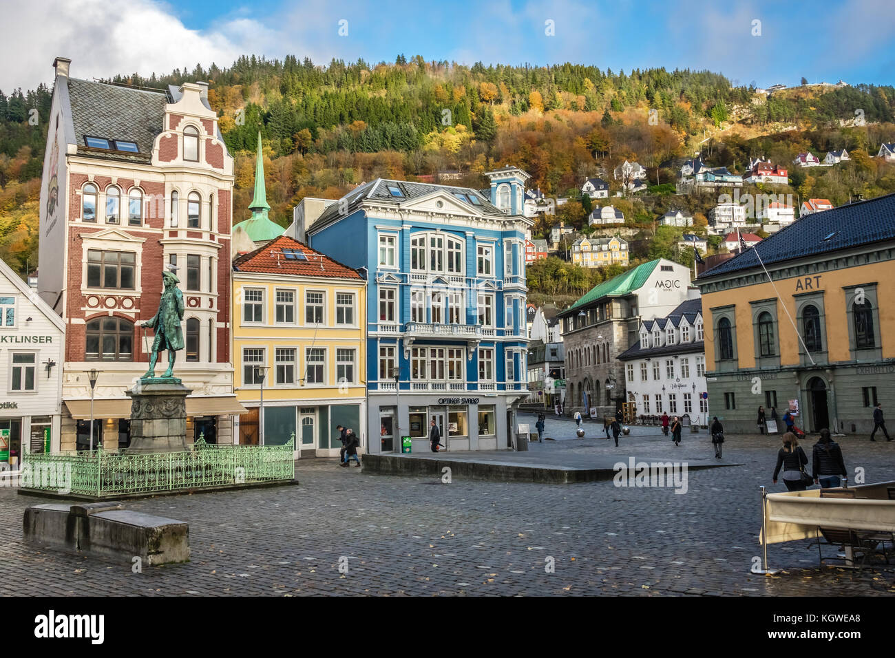 Statue bergen norway city center hires stock photography and images