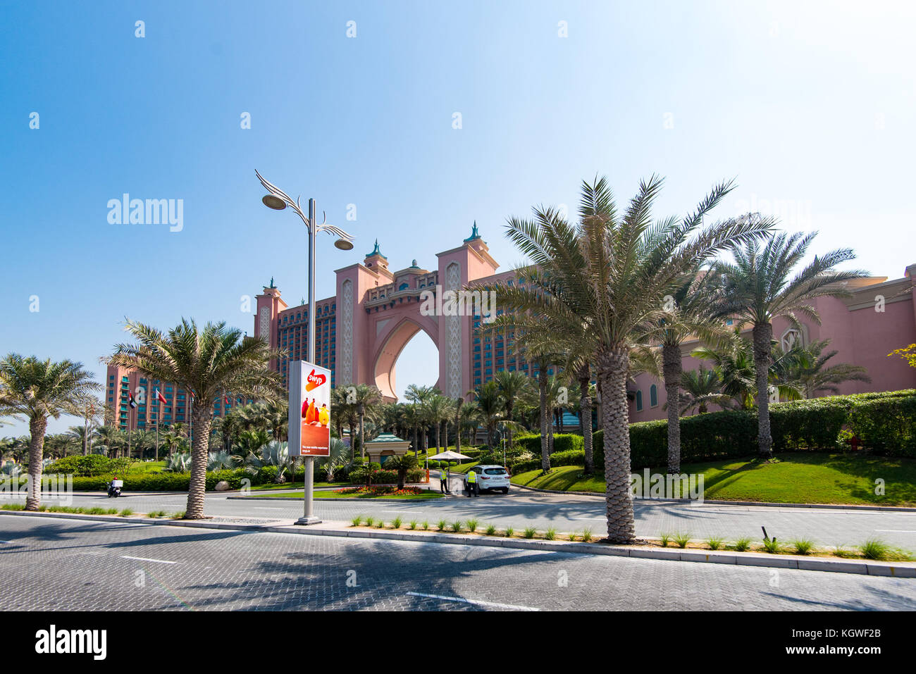 DUBAI, UAE - 31OCT2017: Atlantis the Palm. A luxury hotel on The Palm Jumeriah, Dubai. Stock Photo