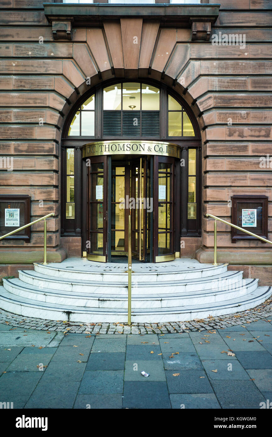 Head Office of DC Thomson, Dundee based publisher of The Dundee Courier, The Evening Telegraph, The Sunday Post, the Beano, Dandy & Oor Wullie comics Stock Photo