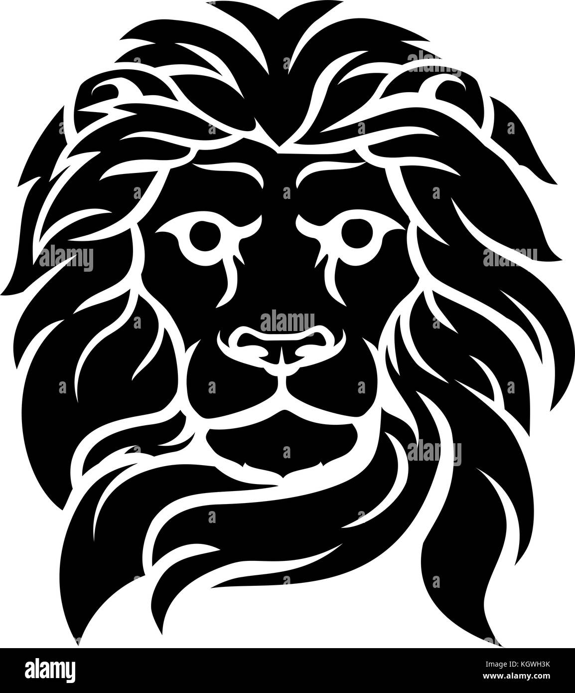 Lion face etching Stock Vector Images - Alamy