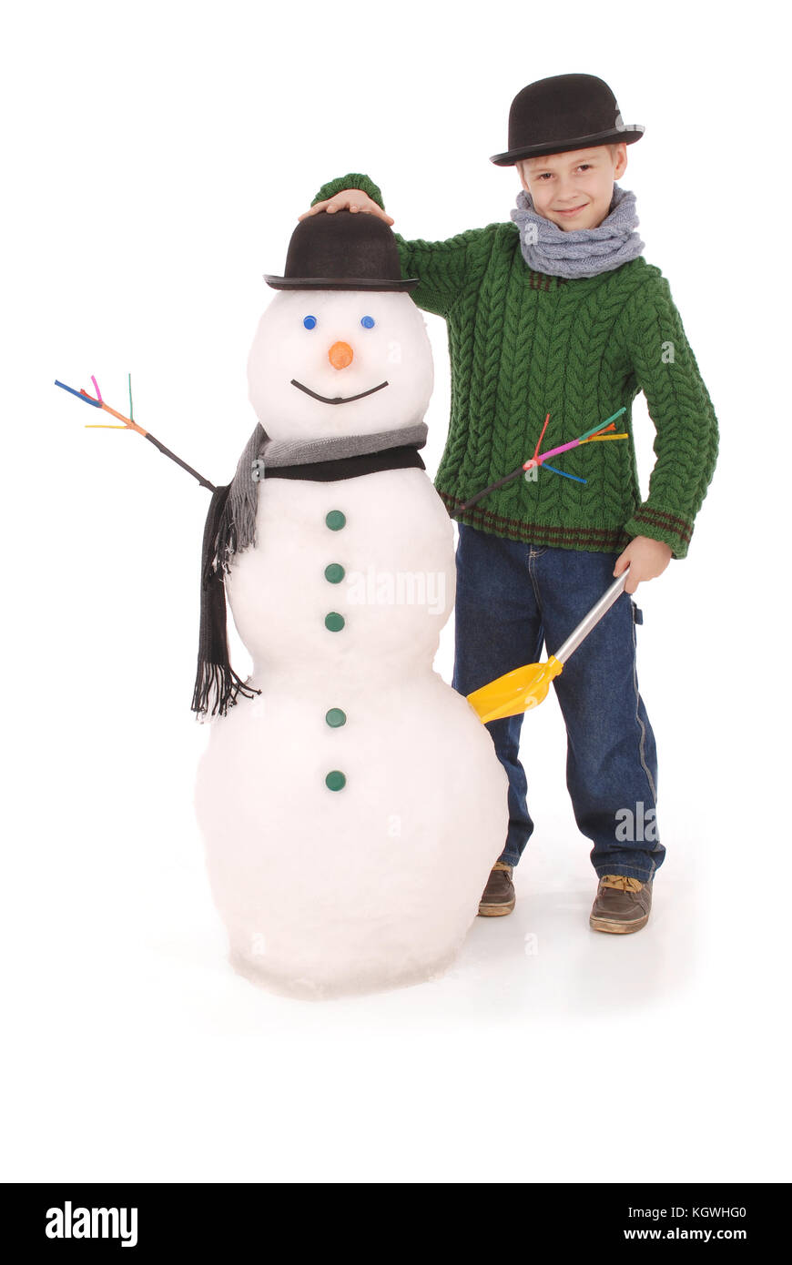 Snowman Boys Costume with Scarf & Holly Hat