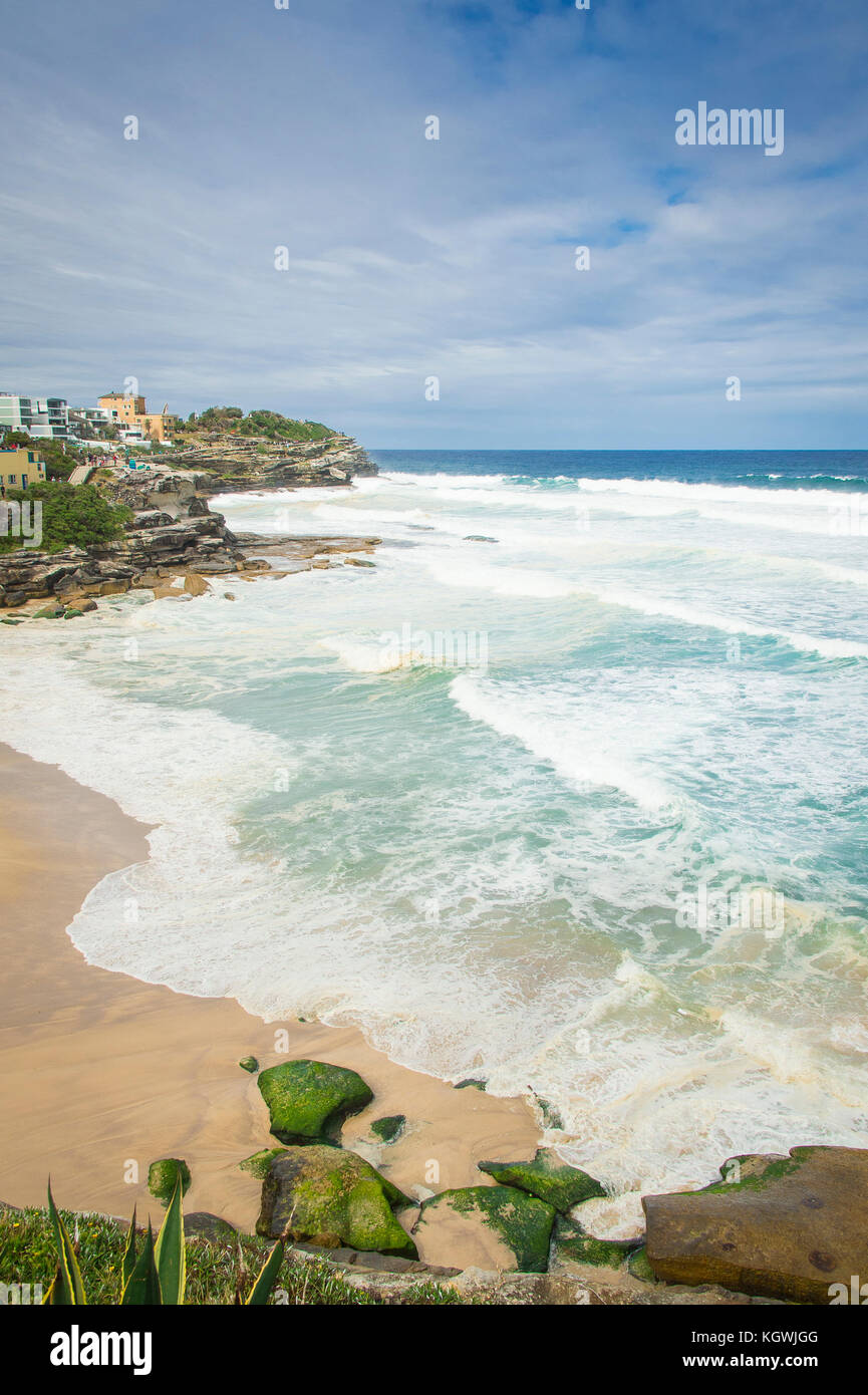 Dangerous surf conditions at Tamarama Beach in Sydney, NSW, Australia Stock Photo