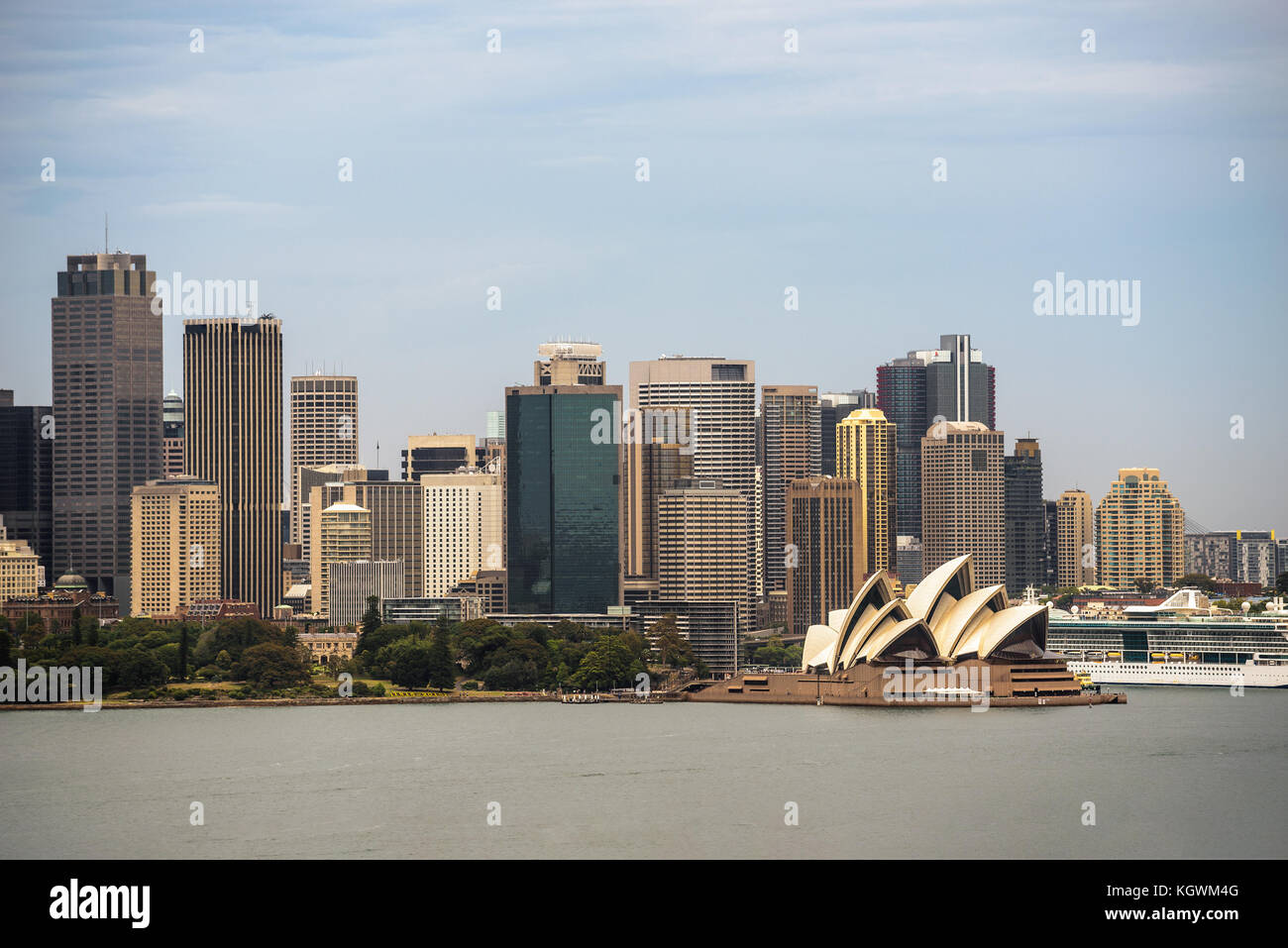 Skyline of Sydney downtown from Taronga hill Stock Photo