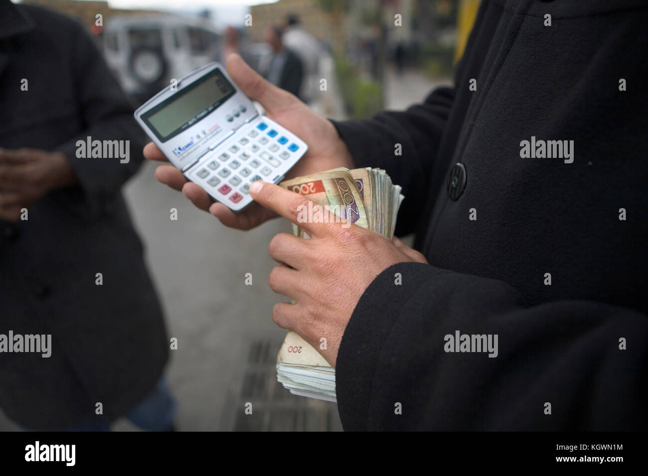 Money Changer, Albania. Stock Photo