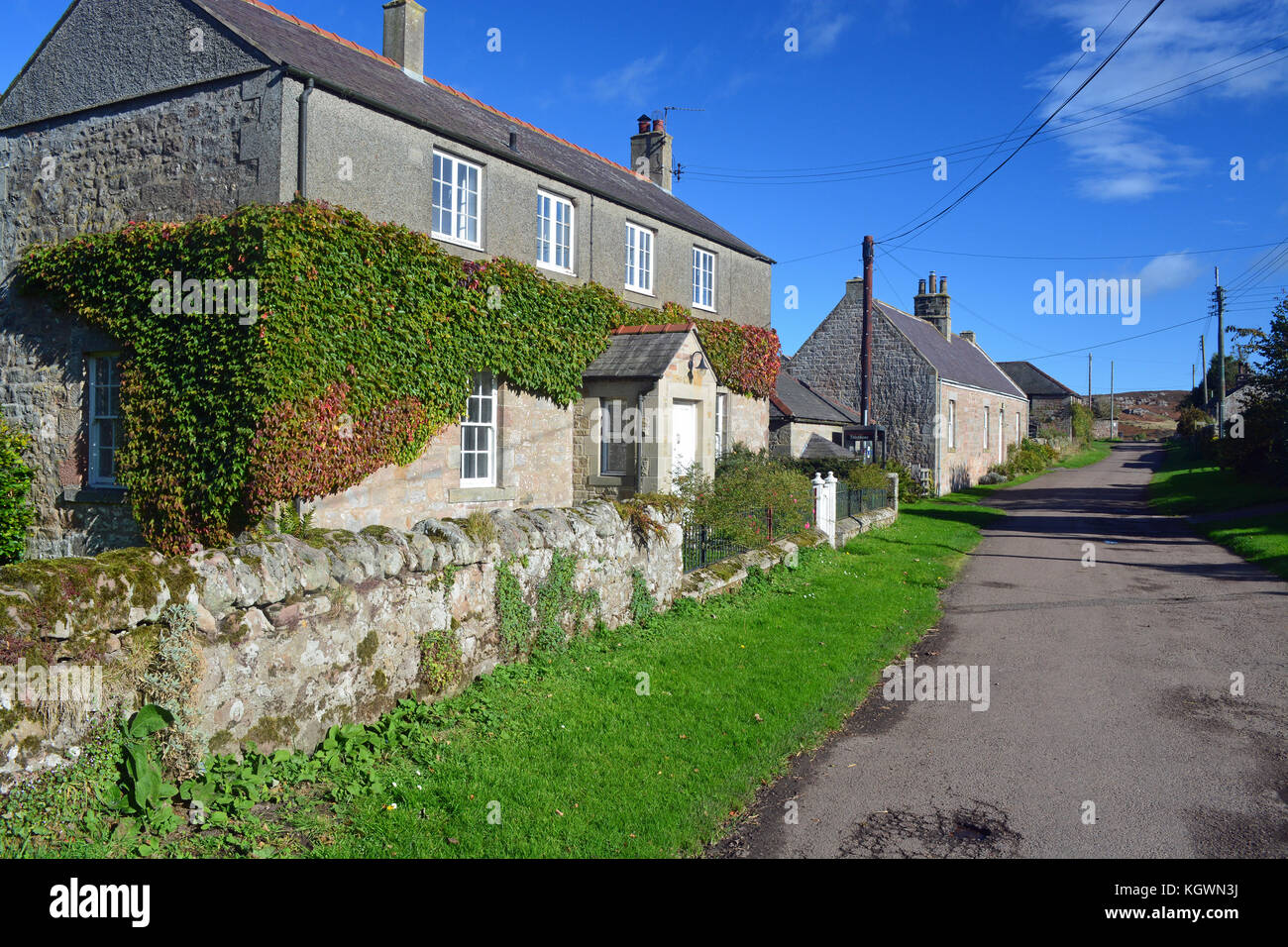 Holburn Village, Northumberland Stock Photo