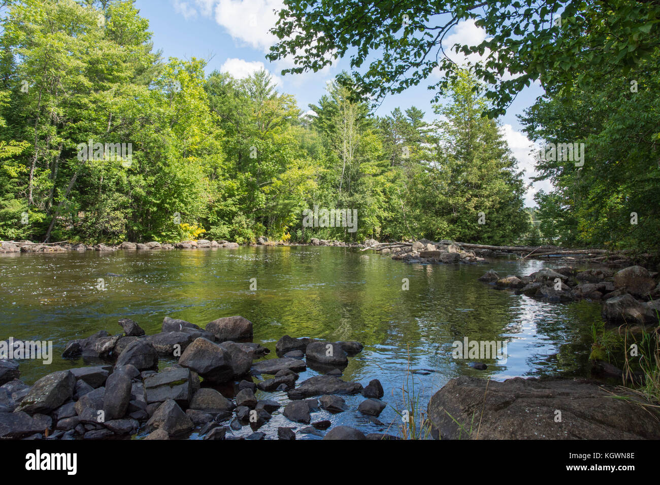 Lake of the Falls, Mercer, Wisconsin Stock Photo Alamy