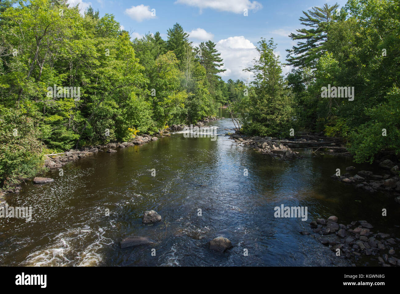 Lake of the Falls, Mercer, Wisconsin Stock Photo Alamy