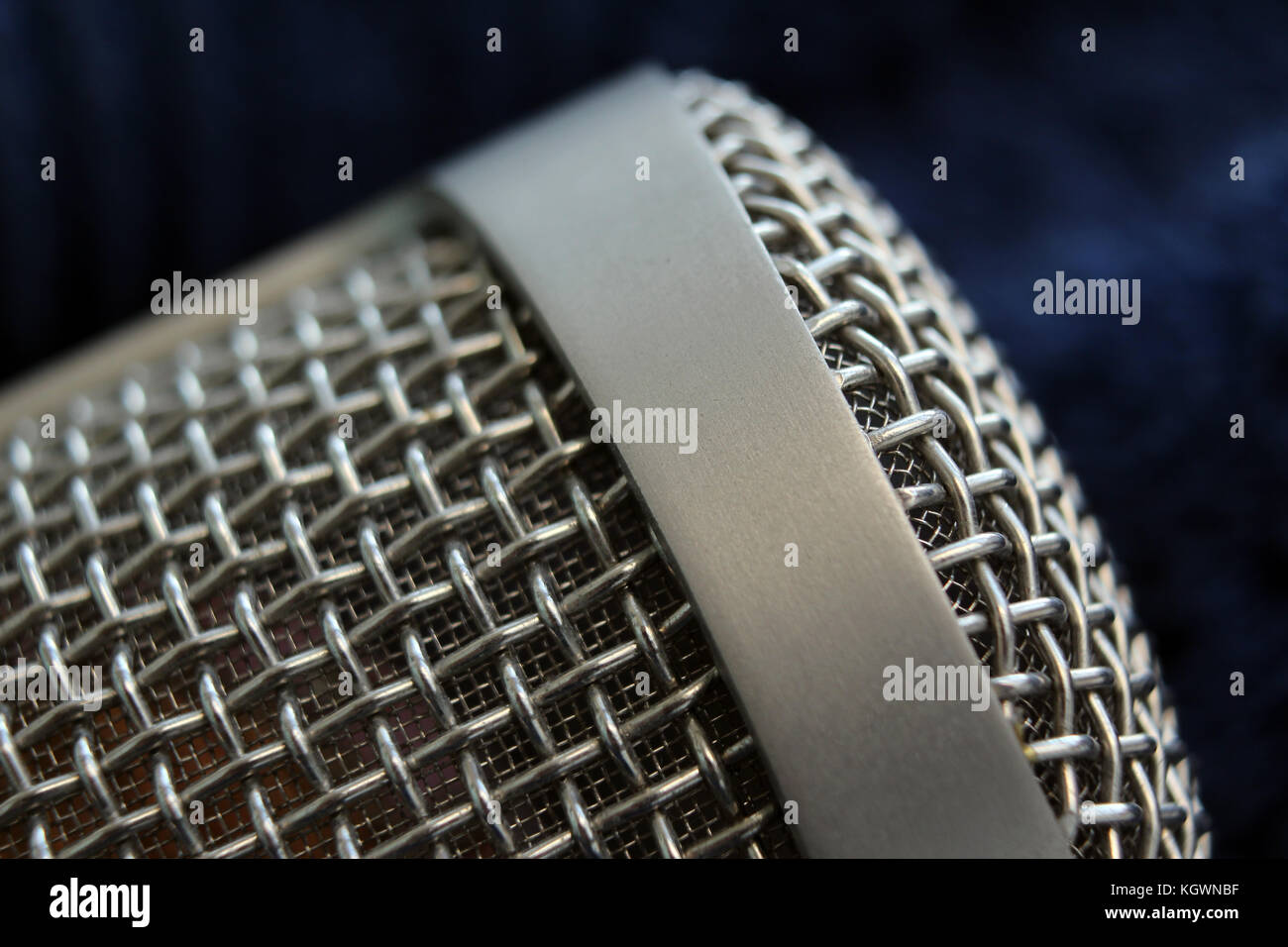 Condenser Microphone grill, close Up Stock Photo Alamy