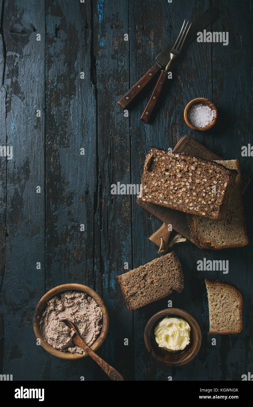 Breakfast with rye bread Stock Photo Alamy