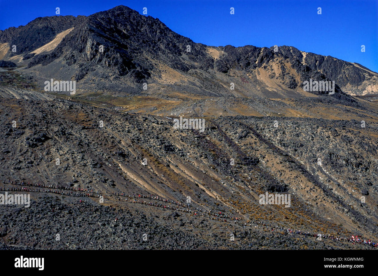 Pilgrimage of Qulluyr Riti across Andean Peaks, Peru --- Image by © Jeremy Horner Stock Photo