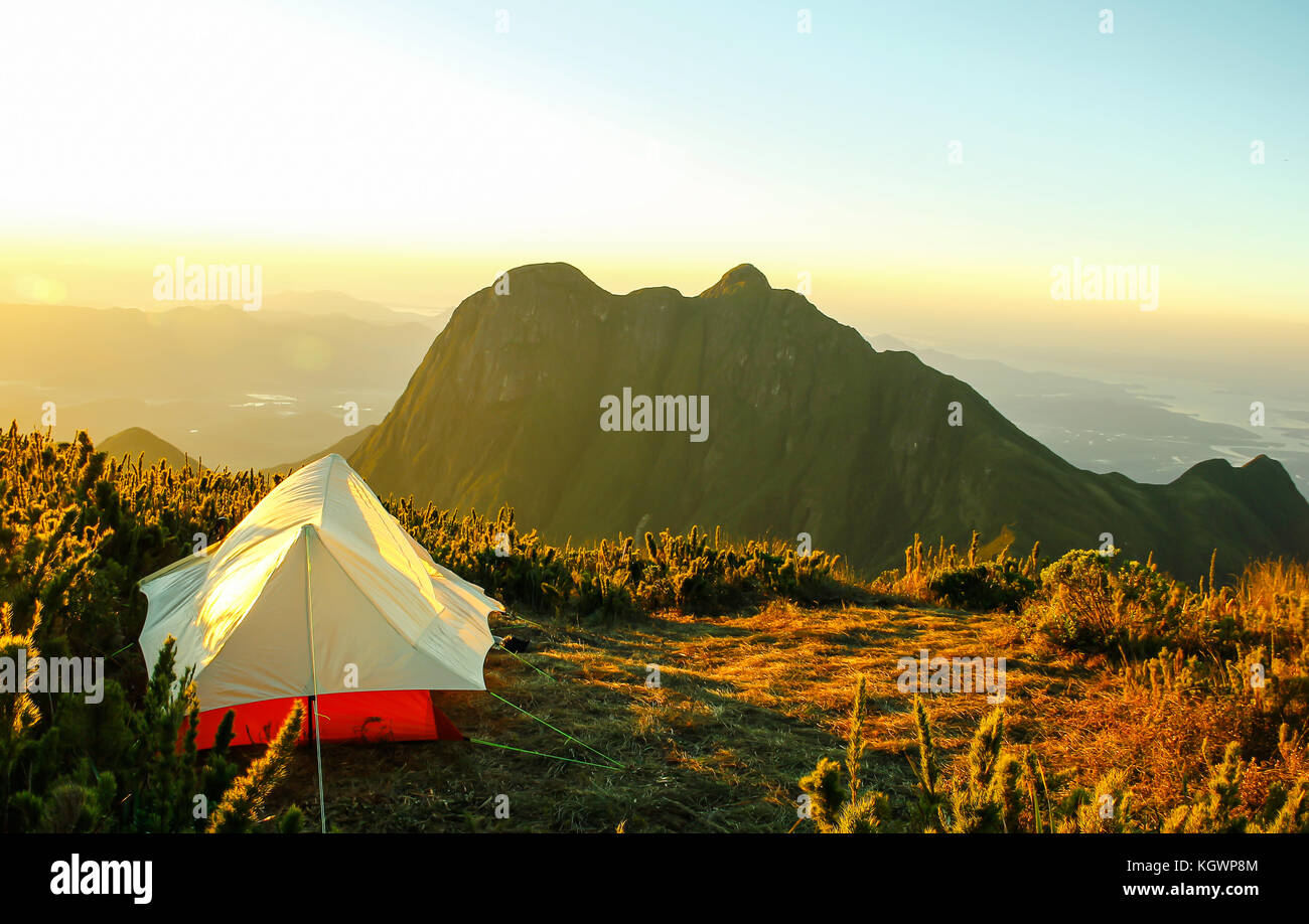 Tent on top of a mountain hi-res stock photography and images - Alamy