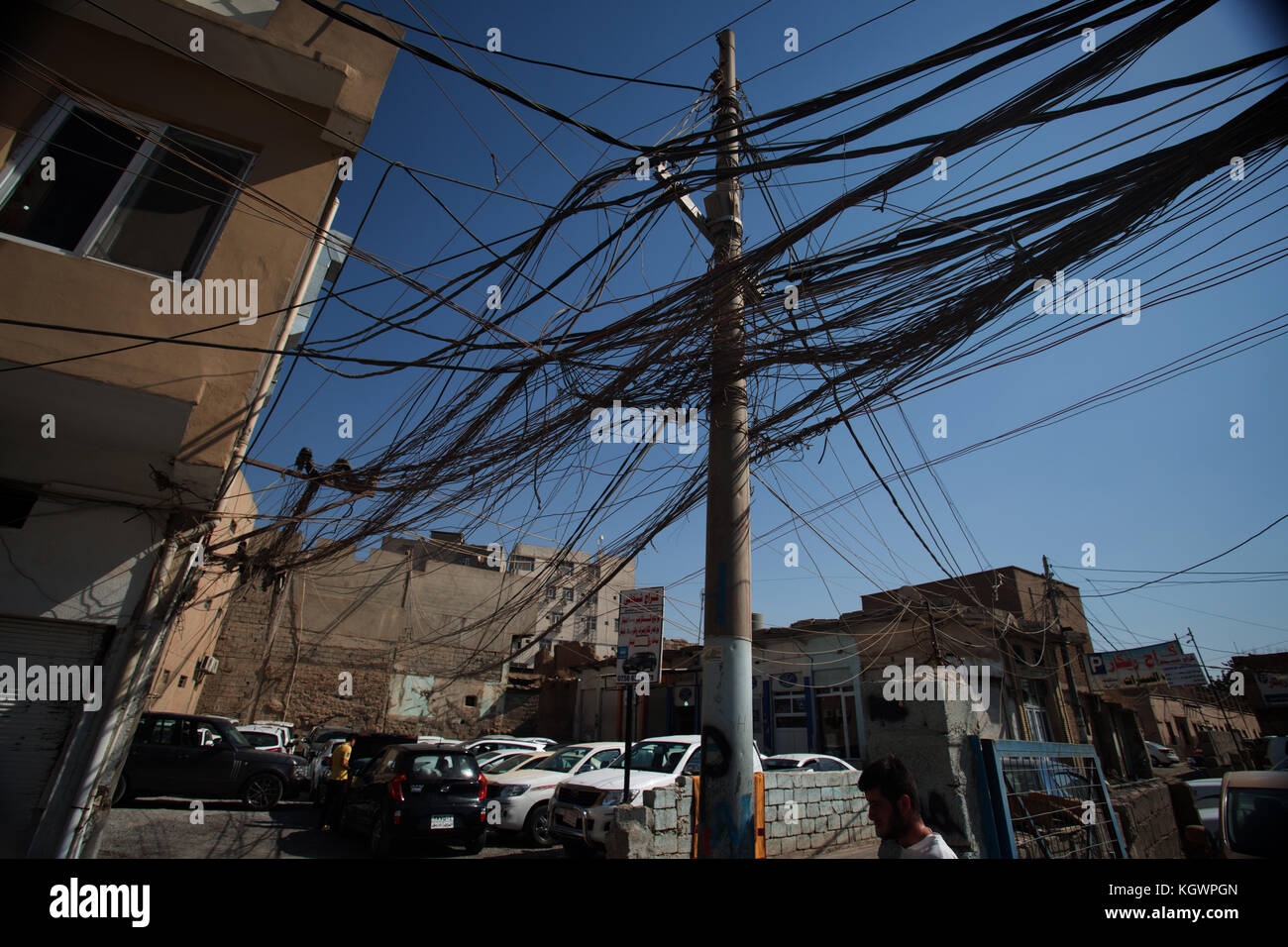 Lack of electricity in Iraq Stock Photo Alamy