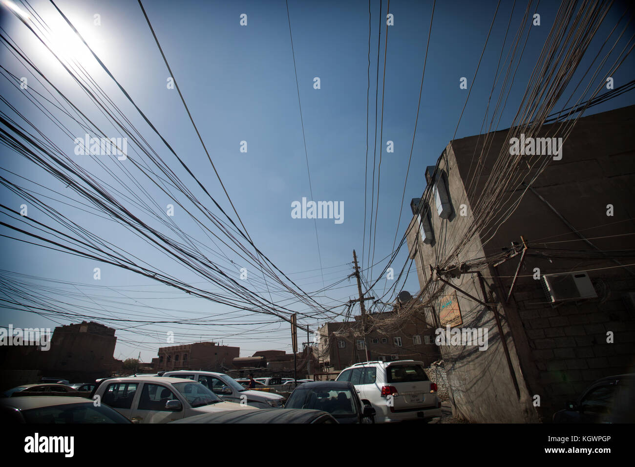 Lack of electricity in Iraq Stock Photo Alamy