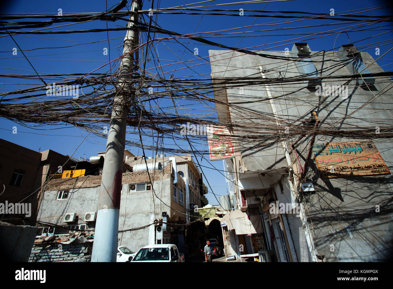 Lack of electricity in Iraq Stock Photo Alamy