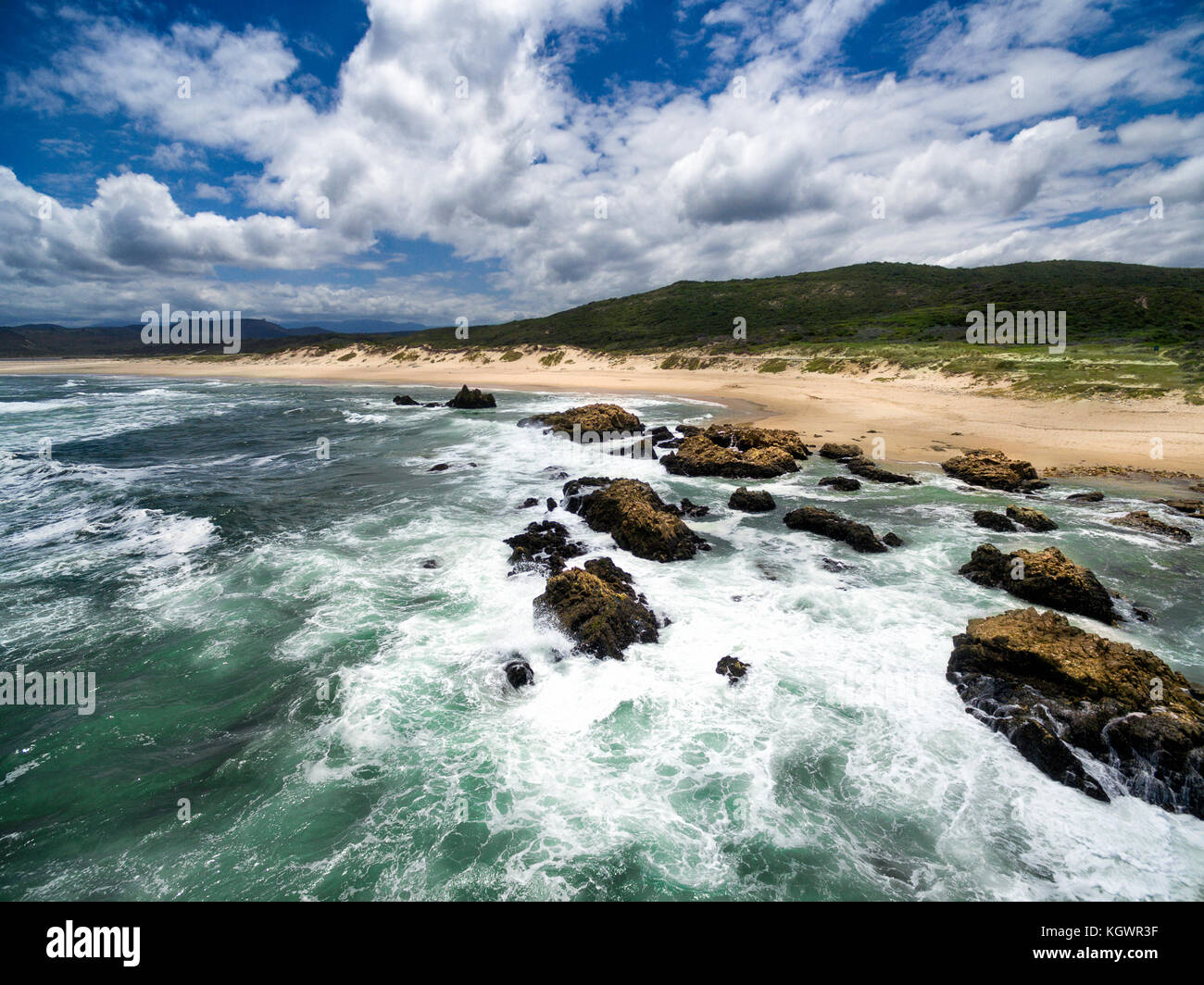 Aerial view of Buffels Bay, Knysna, South Africa Stock Photo