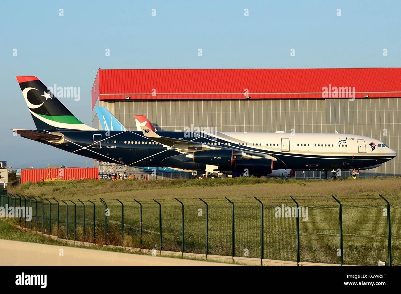 AIRBUS A340 FORMER PERSONAL AIRCRAFT OF COLONEL GADDAFI Stock Photo