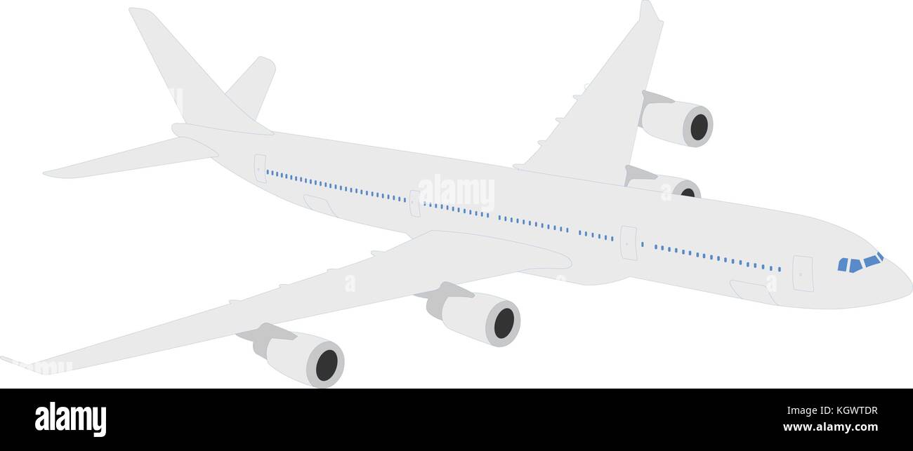 airplane illustration - vector Stock Vector