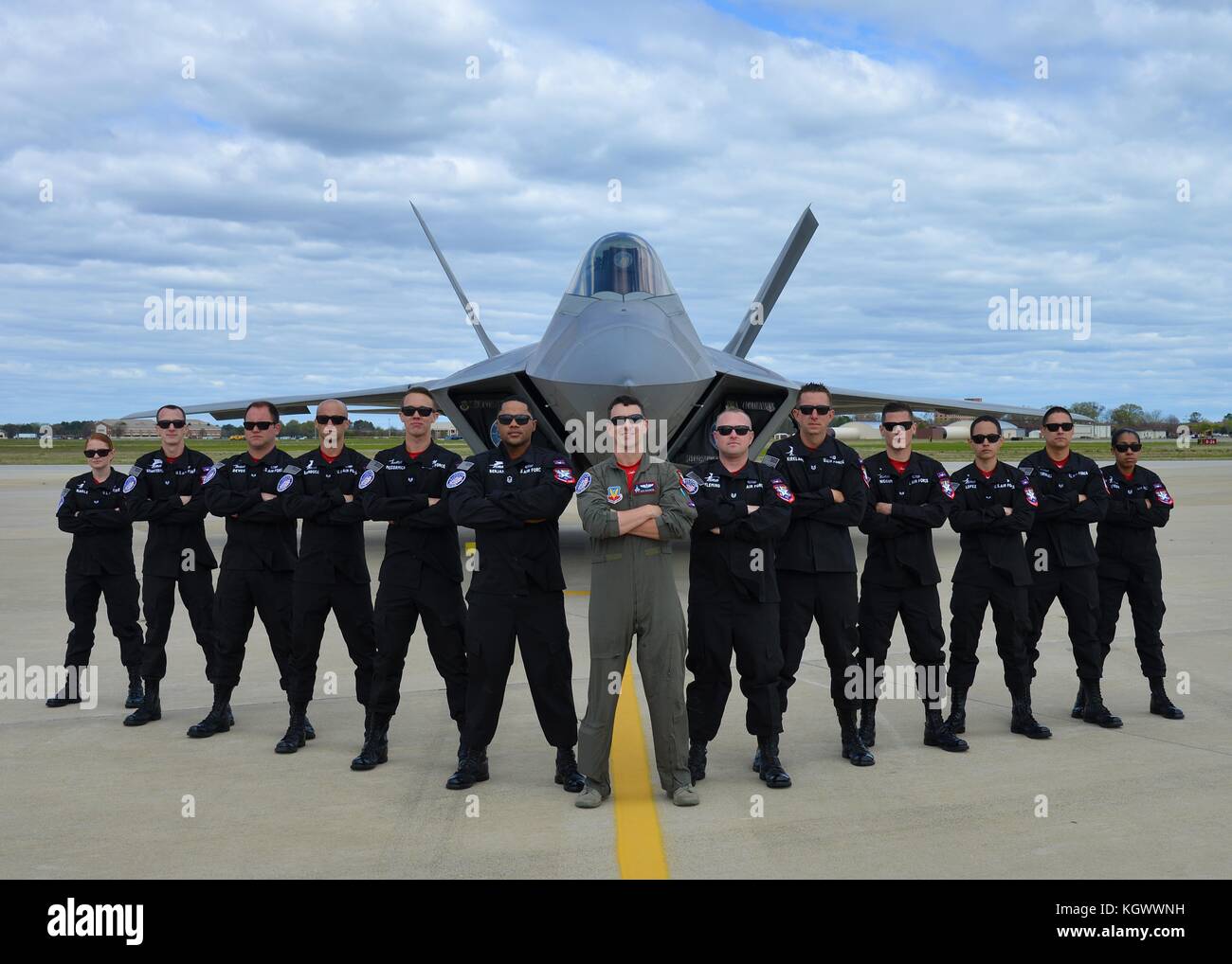 F-22 Raptor Demonstration Team Stock Photo