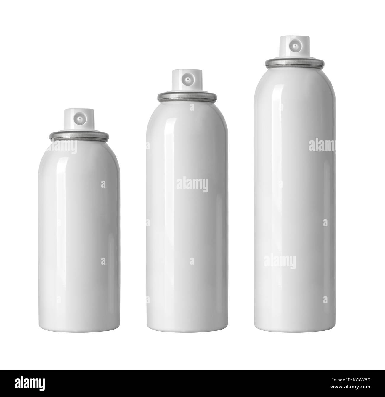 cosmetic spray bottles set isolated on white background Stock Photo - Alamy