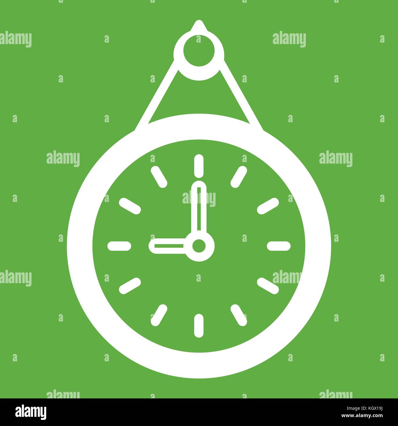 Clock icon green Stock Vector Image & Art Alamy