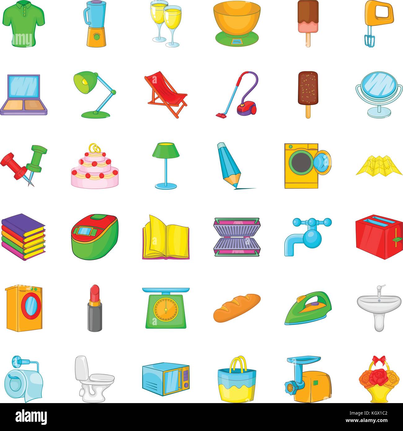 Vacuum cleaner icons set, cartoon style Stock Vector Image & Art - Alamy