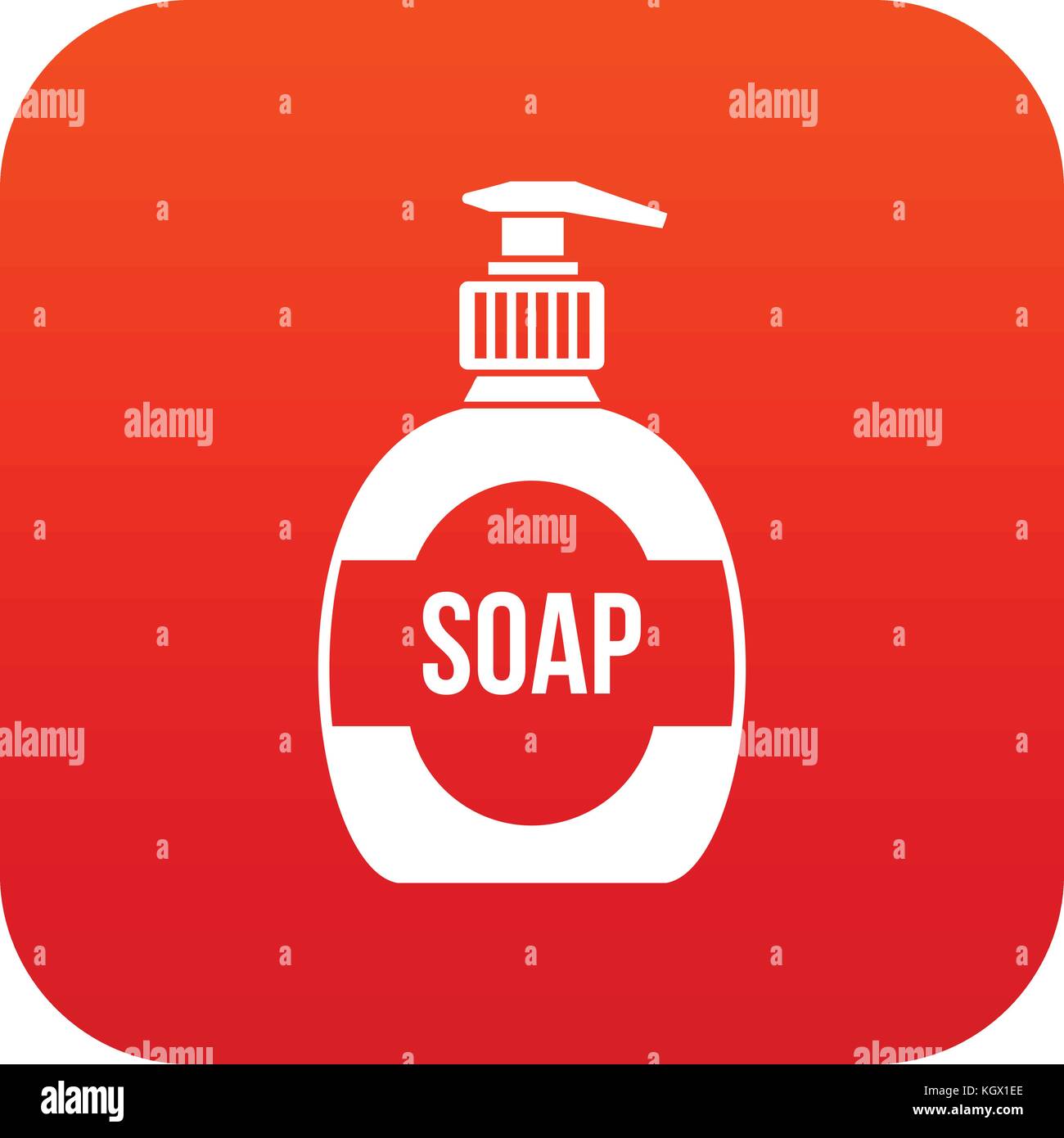 Bottle of liquid soap icon digital red Stock Vector Image & Art - Alamy