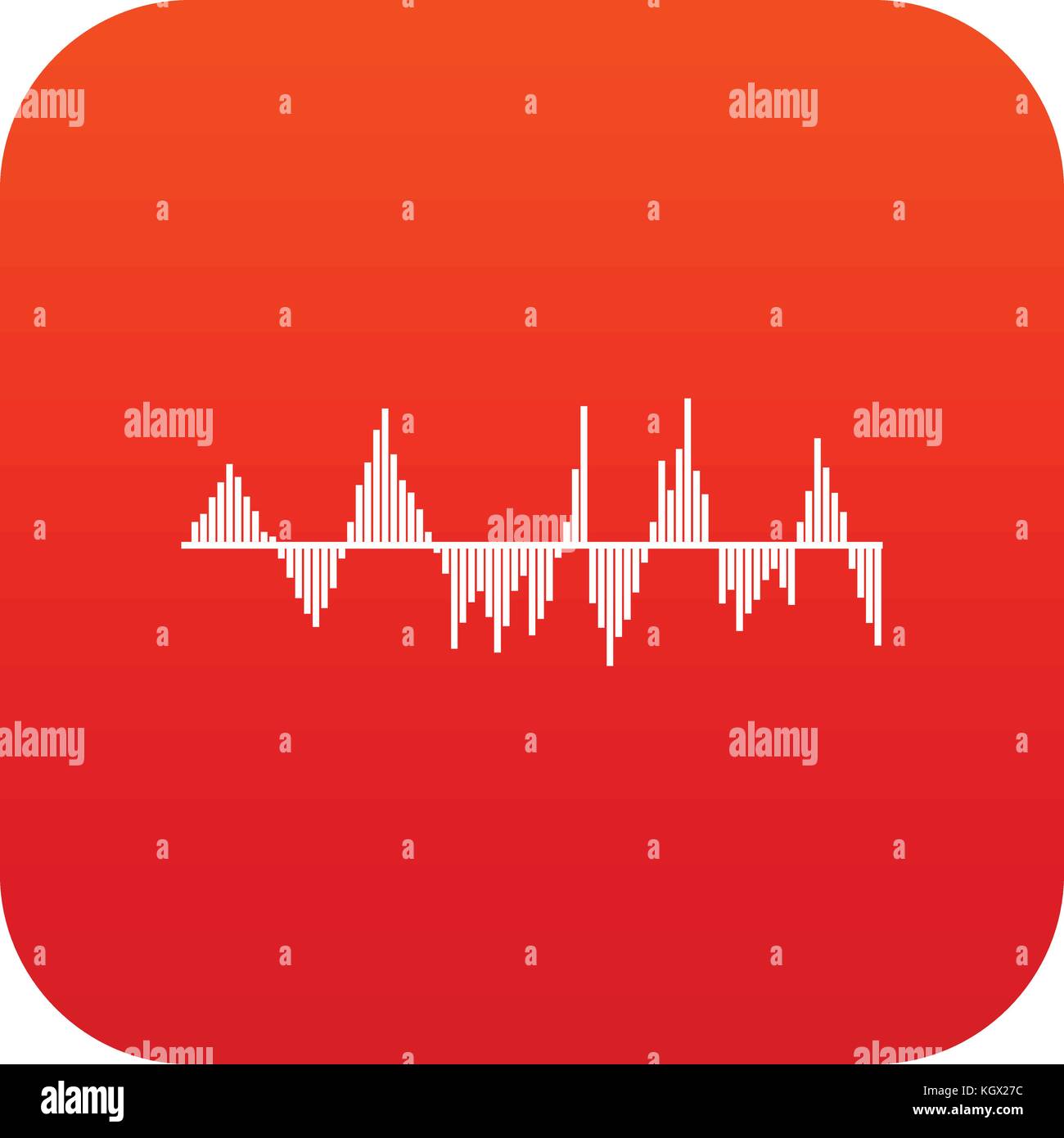 Audio digital equalizer technology icon digital red Stock Vector Image ...