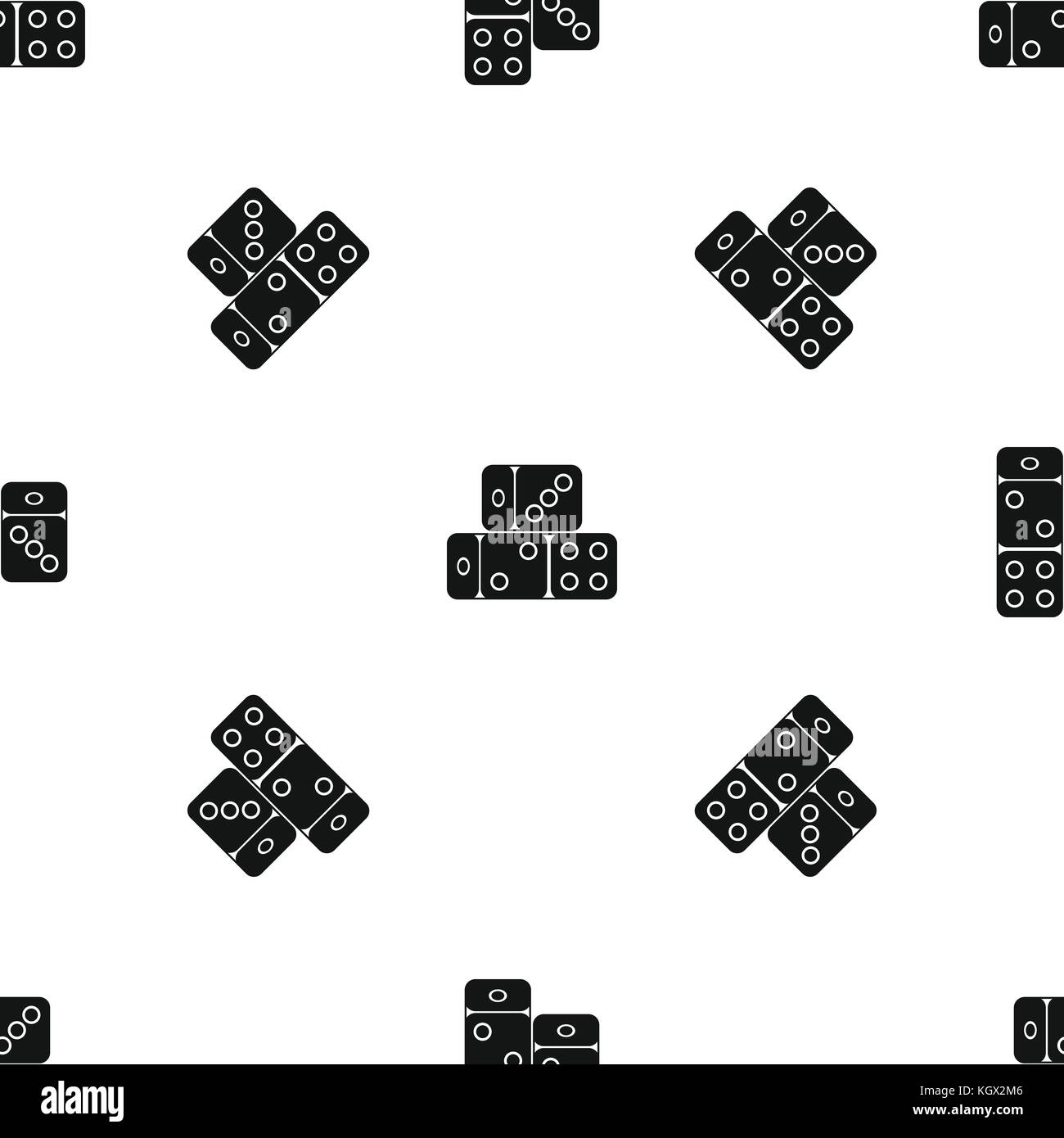 Three dice cubes pattern seamless black Stock Vector Image & Art Alamy