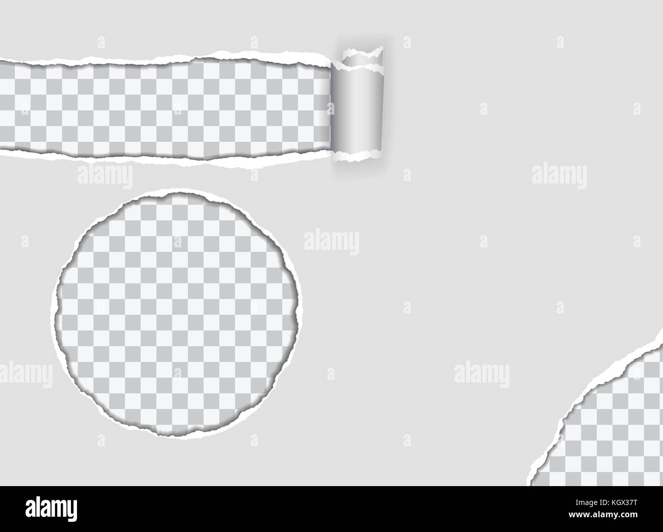 Set Of Vector Illustration Of Torn Paper With Torn Corner Isolated On Transparent Background Stock Vector Image Art Alamy