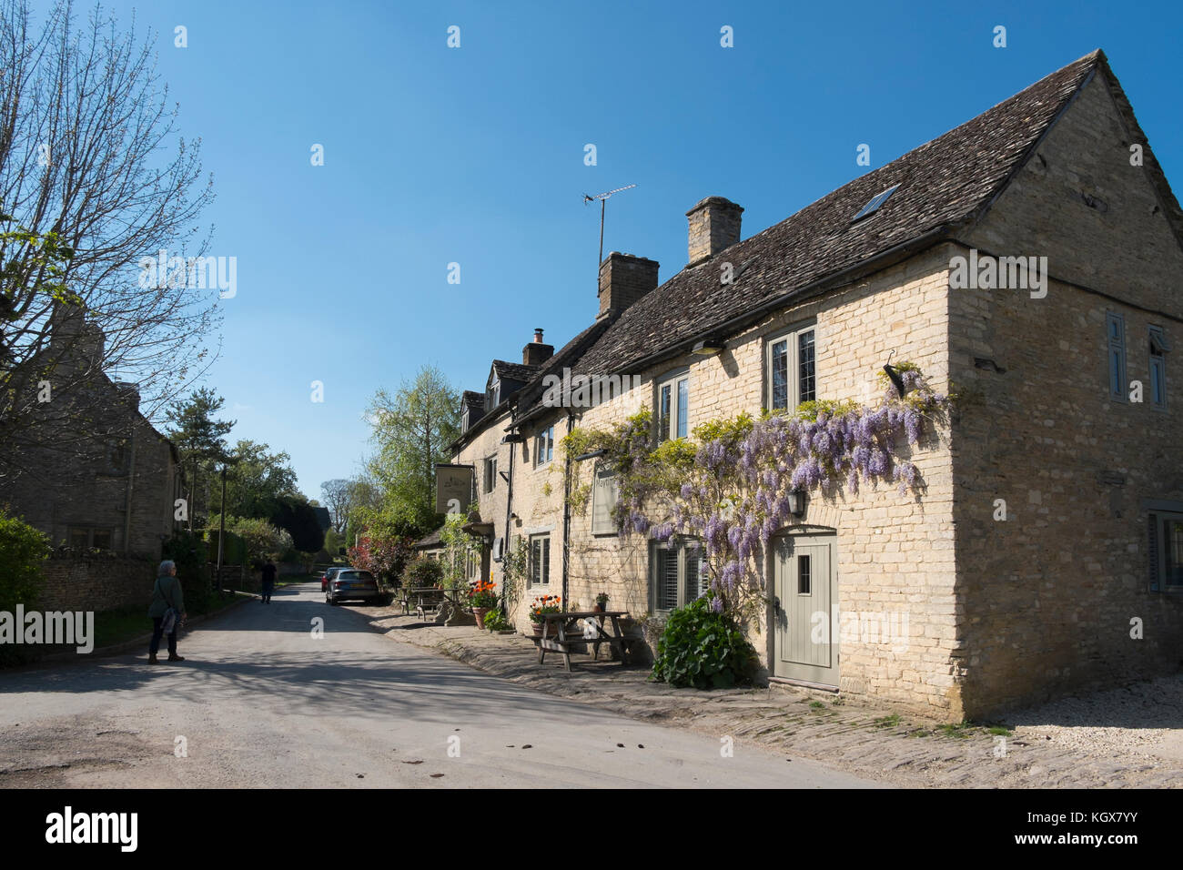 The Maytime Inn in Asthall, Oxfordshire, UK. Stock Photo