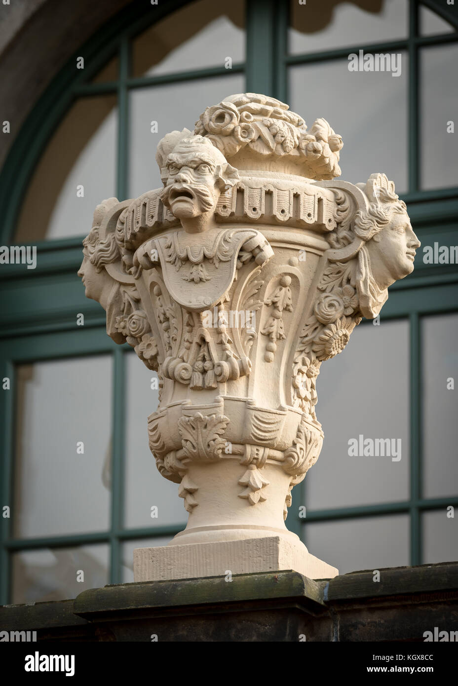 Statue in park of Zwinger in Dresden Germany in autumn Stock Photo