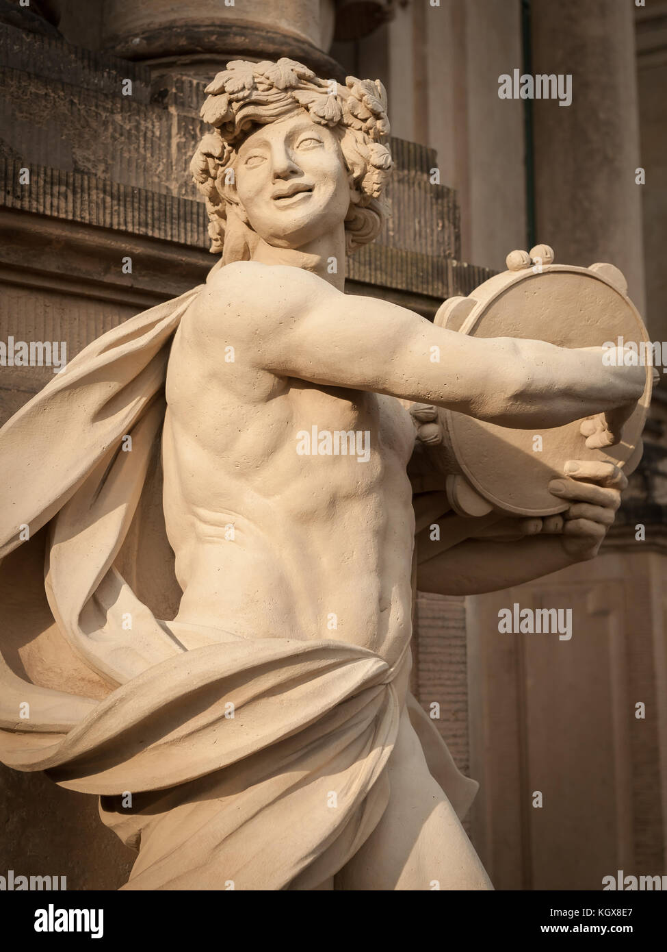 Statue in park of Zwinger in Dresden Germany in autumn Stock Photo