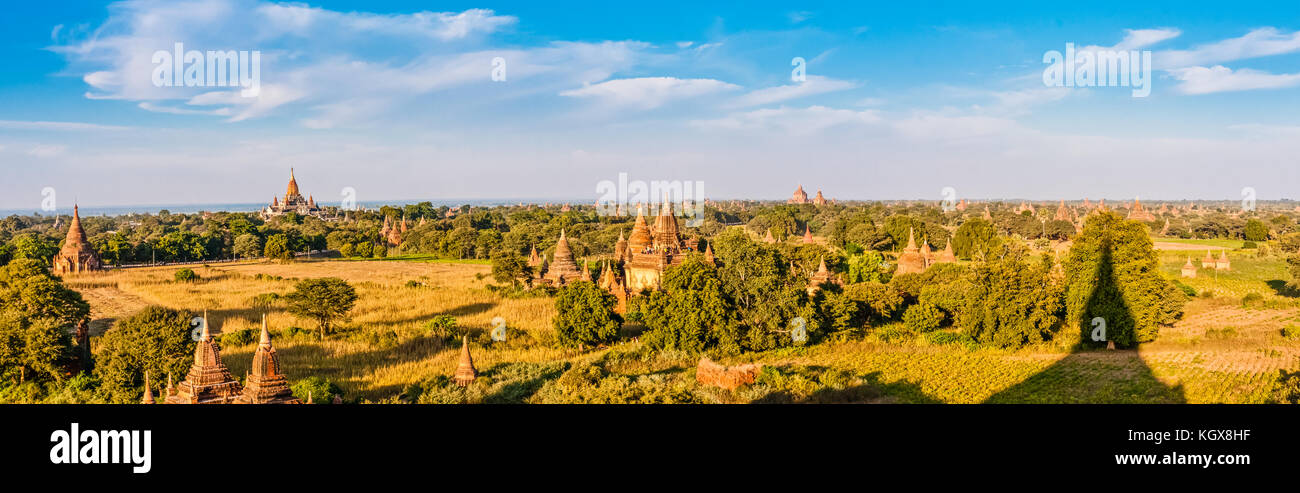 Pagodas of Old Bagan, Myanmar Stock Photo