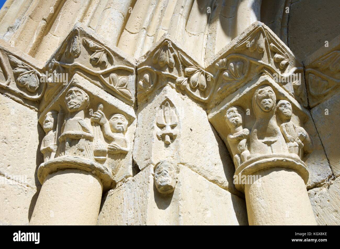 romanesque front in spanish church, San Juan, Montanana, Huesca