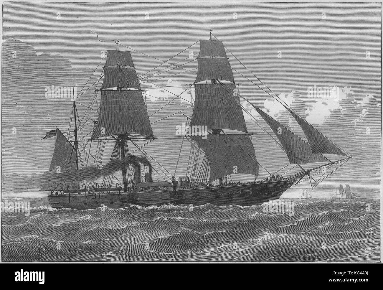 H. M. S. Valorous, provision ship for the Arctic Expedition 1875. The Illustrated London News Stock Photo
