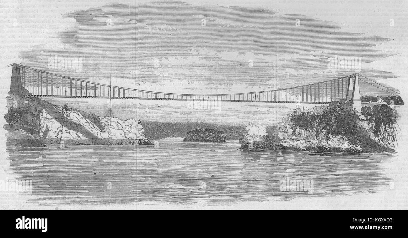 St john suspension bridge Black and White Stock Photos & Images - Alamy
