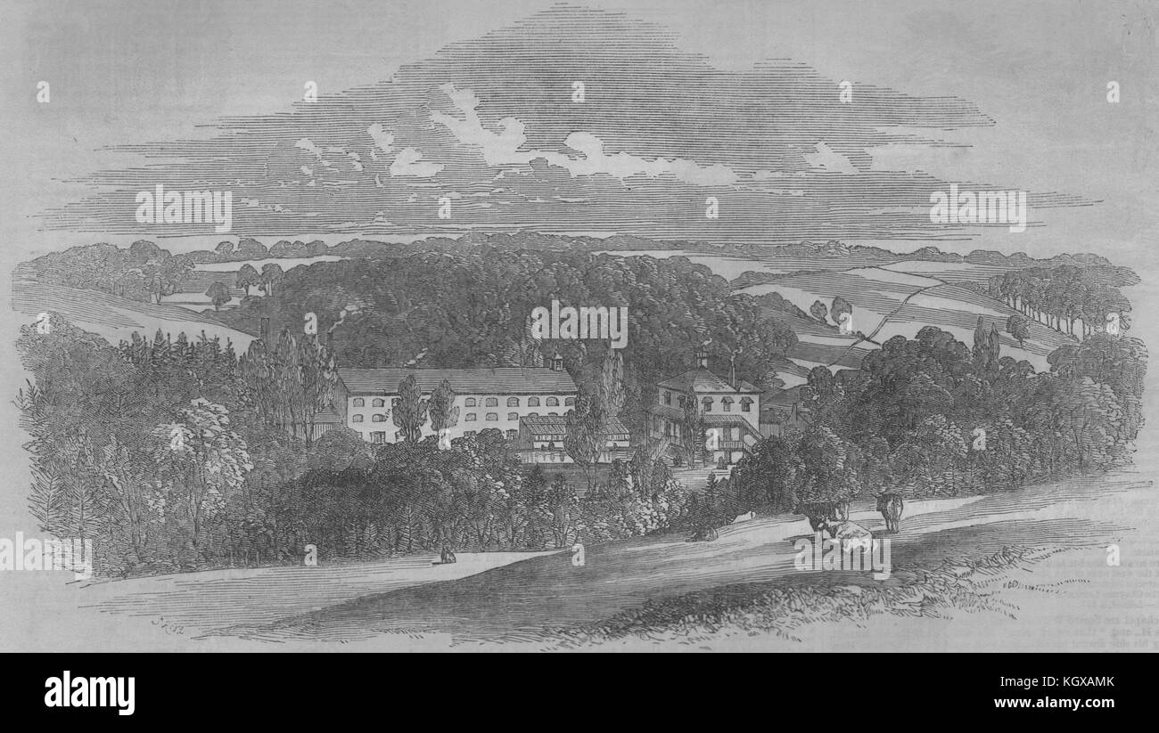 Loudwater Mill. Buckinghamshire 1851. The Illustrated London News Stock