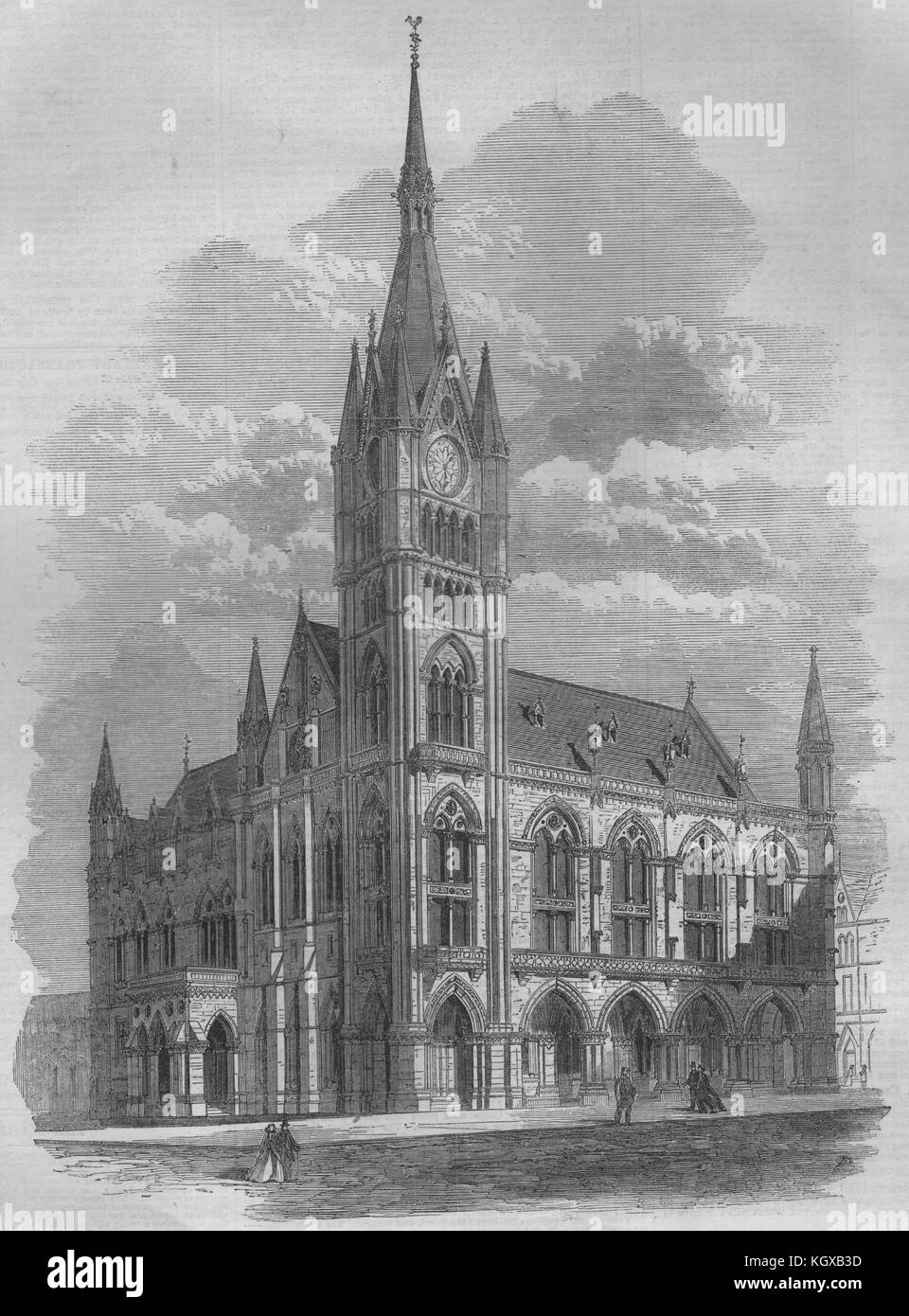 The new town hall of Preston, Lancashire 1867. The Illustrated London