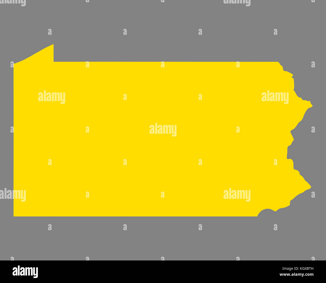 Map of Pennsylvania Stock Photo Alamy