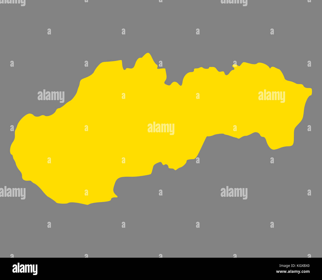 Map of Slovakia Stock Photo - Alamy
