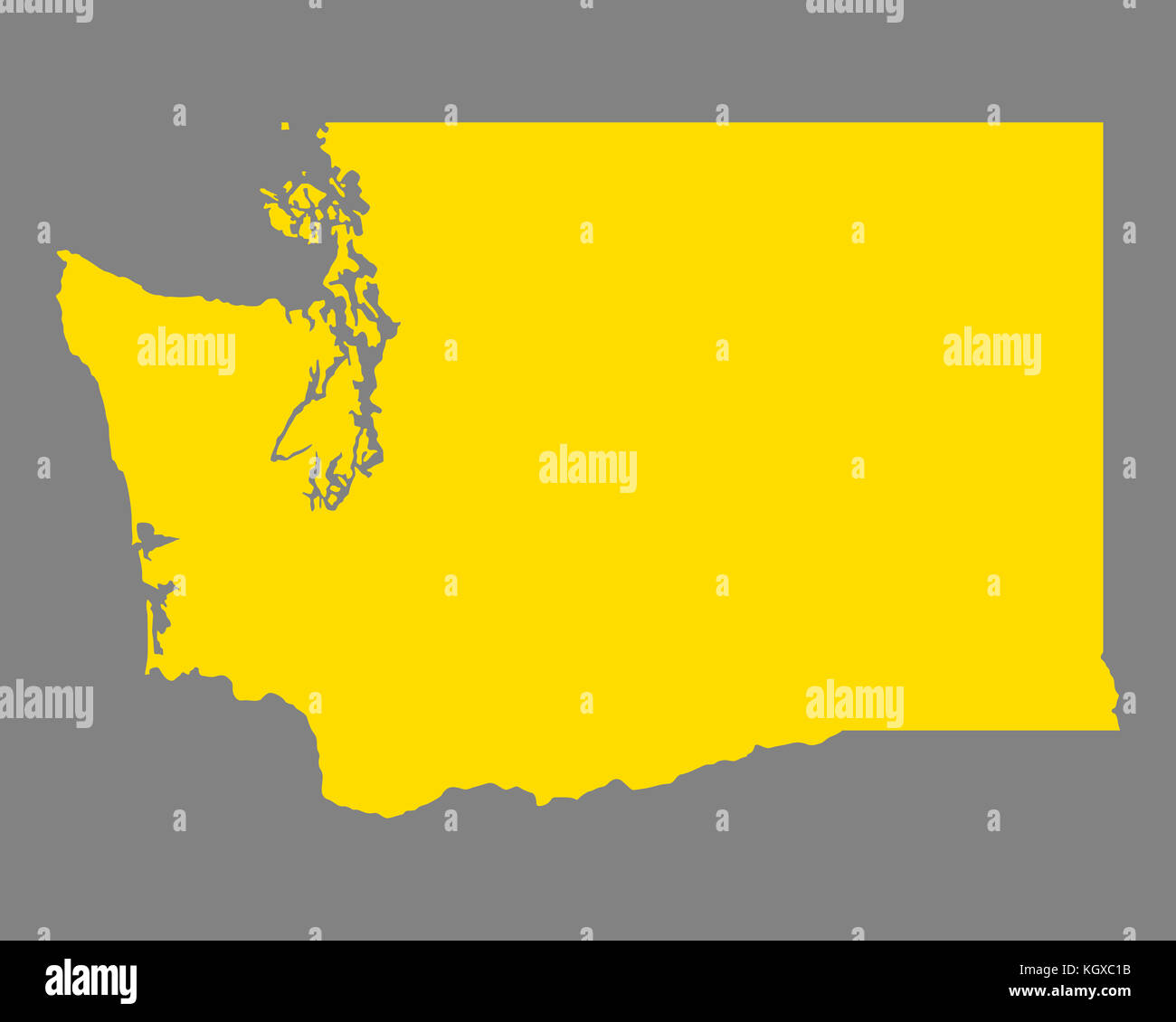 Map of Washington Stock Photo Alamy