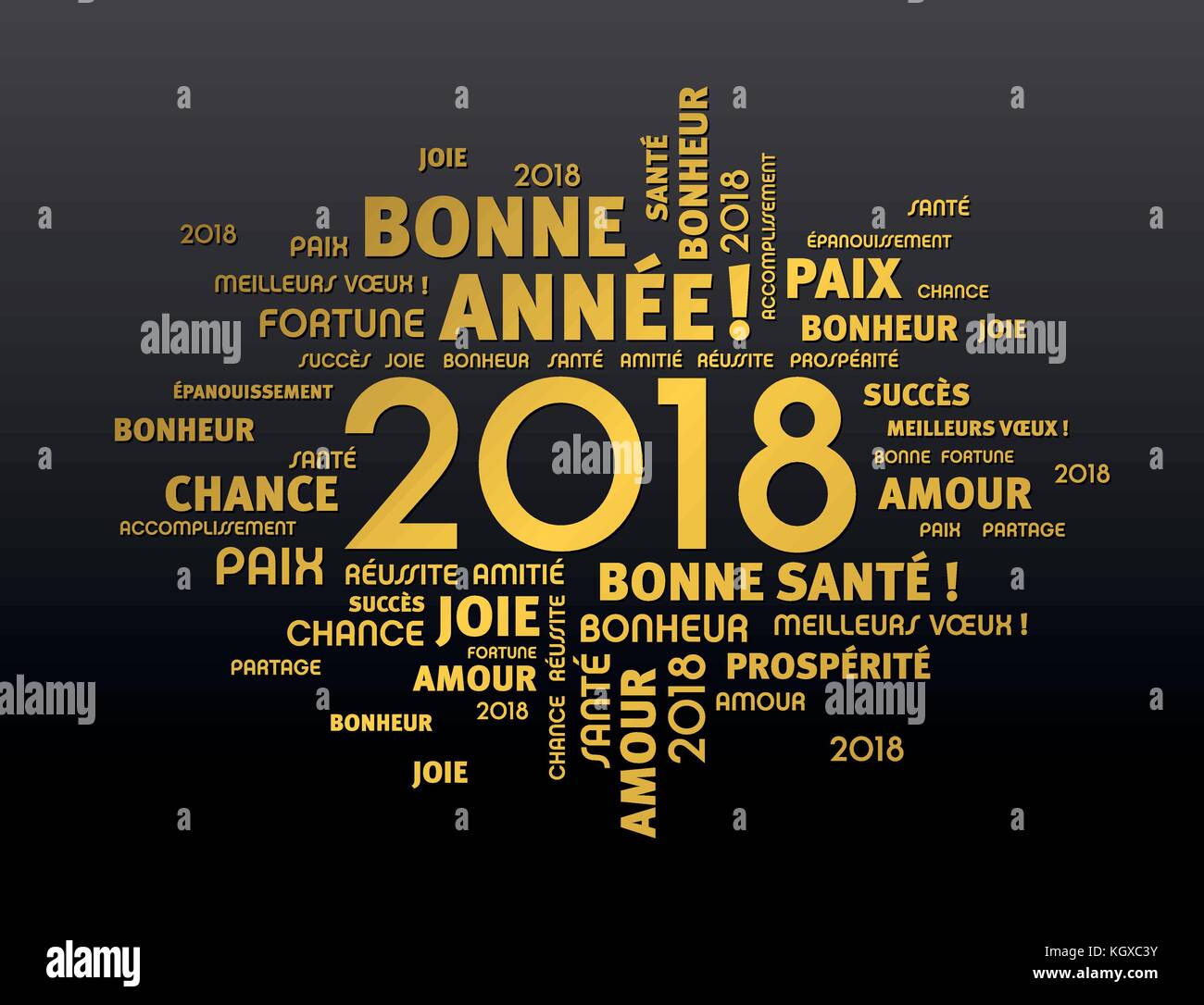 New Year Card With French Message High Resolution Stock Photography And Images Alamy