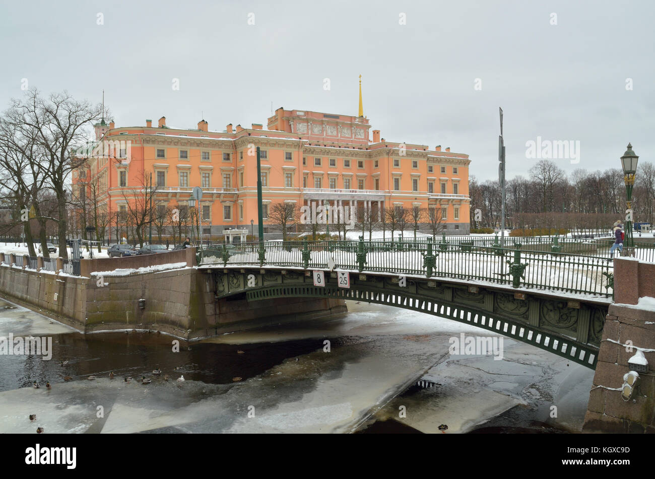 The urban landscape after the fall of the first snow Stock Photo - Alamy
