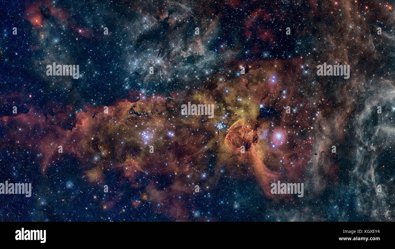 Night sky with stars and nebula. Elements of this image furnished by ...